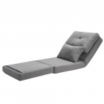Konvertuojama sulankstoma kėdė, 55x167x10.5 cm, pilka, reguliuojama sulankstoma sofa