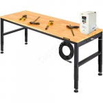 Auk&scaron;čio reguliuojamas stalas 155 cm x 50 cm su maitinimo lizdu