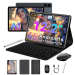 Plan&scaron;etinis kompiuteris TABWEE T60 12.2" 2.5K FHD, 48 GB + 256 GB / SD 2TB, Gemini AI, 10000 mAh, 16 MP + 8 MP, 4G LTE + 5G WIFI, Android 16 - Pilka