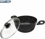 Puodas su dangčiu aliuminio su keramikos danga 3.8L 24x10 cm HR-NL-24S, COOKING BY HEINNER