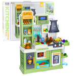 Žaislinė interaktyvi virtuvėlė vaikams, žalia, 64 el.