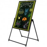 Pie&scaron;imo plan&scaron;etė LED žinučių ra&scaron;ymo lenta, 81,3x61 cm, ap&scaron;viesta nuvaloma kreidinė lenta