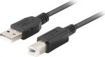 Lanberg Usb 2.0 A-b kabelis, 1m, juodas, feritinis filtras