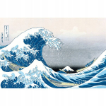Hokusai "didžioji banga" plakatas (91.5x61 cm)