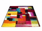 3D geometrinis modernus kilimas Leo&Alex kilimai liaudi&scaron;kas 80 x 150 cm įvairiaspalvis