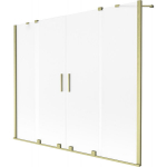 Vonios sienelė Mexen Velar Duo, 180 x 150 cm, Brushed gold/matinis stiklas