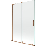 Vonios sienelė Mexen Velar L, 120 x 150 cm, Brushed copper/Transparent