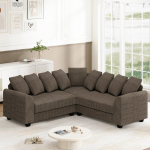 Modulinė kampinė sofa su pagalvėmis