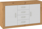 Komoda Meblocross Verin VRN-09, ruda/balta