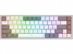 Redragon Castor Pro 65% belaidė mechaninė klaviatūra, balta-pilka