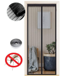 Magnetinis automatinis tinklelis nuo uodų durims 95x200 cm, juodas