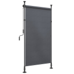 Vertikali balkono markizė su rankena 150x220-310 cm tamsiai pilka poliesteris 1 vnt