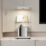 Stiklinė Vitrina, grūdintas stiklas, balta, 86 x 40 x 36 cm