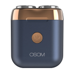 Barzdaskutė Mini plaukų skutimo ma&scaron;inėlė-barzdaskutė OSOM Dual Blade Rotary Shaver OSOM02970, mėlynos spalvos