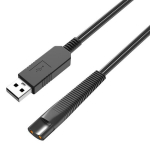 12V kabelis suderinamas su Braun serijos 1/3/5/6/7/8/9 Silk epil serijomis 5/7/9 - Juodas USB kabelis 1m Phonillico&reg;