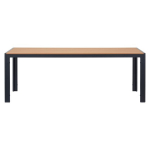 Lauko stalas, 205 x 90 x 75 cm, rudas