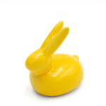Dekoratyvinė zuikio figūrėlė, 10 cm, geltona