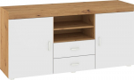 Komoda Meblocross Mamba MAM-01 ąžuolo Artisan / baltos blizgios MDF