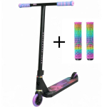 Triukinis paspirtukas &ndash; NKD Next Generation Stunt Scooter Black Pink + rankenos