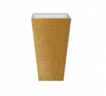 Akmens masės praustuvas su koja Besco Vera Glam Gold, 40 x 50 x 85 cm