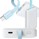 Atsarginis maitinimo &scaron;altinis ("Power Bank") Cuktech CP132ML 10000 mAh magnetinis power bankas, baltas
