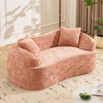 Dvivietė sofa, lenkta forma, su 2 pagalvėmis, be surinkimo, 1 vnt
