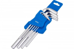 Forsage L-formos &scaron;e&scaron;iakampių raktų rinkinys F-5093L, 9 vnt., 1.5-10mm, plastikinis laikiklis