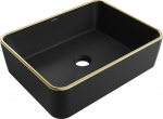 Praustuvas Mexen Catia 48 cm, Black matt/Gold edge