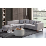 Kampinė sofa-lova West, kreminės spalvos