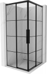 Mexen Rox Duo slankiojanti du&scaron;o kabina 95 x 95 cm, juodas tinklelis, juoda - 8C2D-095-095-70-77