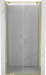 Mexen Exo dvigubos du&scaron;o durys, 80 cm, skaidrios, auksinės - 8182-080-000-50-00