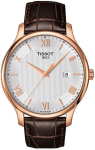 Tissot vyri&scaron;kas laikrodis T-Classic Tradition T063.610.36.038.00, rudos/auksinės spalvos