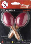Plastikiniai marakasai Stagg EGG-MA S/RD