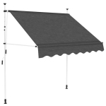 Rankiniu būdu i&scaron;traukiama markizė vidaXL, antracito, 200cm