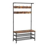 Prie&scaron;kambario baldų komplektas Songmics 182 cm, juodas/rudas