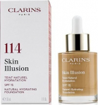 Clarins Skin Illusion Teint Naturel Hydratation Natūralus drėkinamasis fondas 114 Cappucino Spf 15 30 Ml