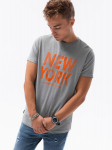 Vyri&scaron;ki mar&scaron;kinėliai su ra&scaron;tu Ombre S1434 NY Stripes, pilki, S