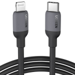 Greito įkrovimo kabelis iPhone USB-C - Lightning PD 20W, 1m, juodas