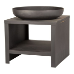 Laužavietė su vieta malkoms Esschert design, juoda, 62 cm.