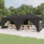 Proginė palapinė su &scaron;oninėmis sienomis, antracito, 3x6m