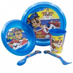 Plastikinių indų rinkinys Paw Patrol (&Scaron;unyčiai Patruliai), 5 dal