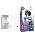Happy Dog Mini Senior mažų veislių seniems &scaron;unims su ryžiais, pauk&scaron;tiena ir ėriena, 4 kg