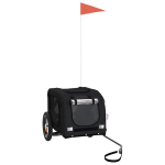 Dviračio priekaba &scaron;unims vidaXL, įvairių dydžių, juoda