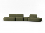 Sofa Milo Casa Paolo, 412x124x74 cm, žalia