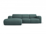 Kairinė sofa Windsor & Co Lola, 250x170x72 cm, &scaron;viesiai žalios spalvos