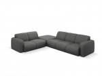 Kairinė kampinė sofa Windsor & Co Lola, 315x250x72 cm, tamsiai pilka