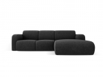 De&scaron;ininė sofa Windsor & Co Lola, 250x170x72 cm, juoda