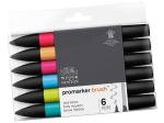 Žymeklių rinkinys alkoholio pagrindu W&N Promarker Brush, 6vnt., mid tones