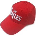 Beisbolo kepuraitė THE BEATLES UNISEX BASEBALL CAP: WHITE DROP T LOGO (RED)