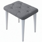 Pufas Asir, 45x45x35cm, baltas